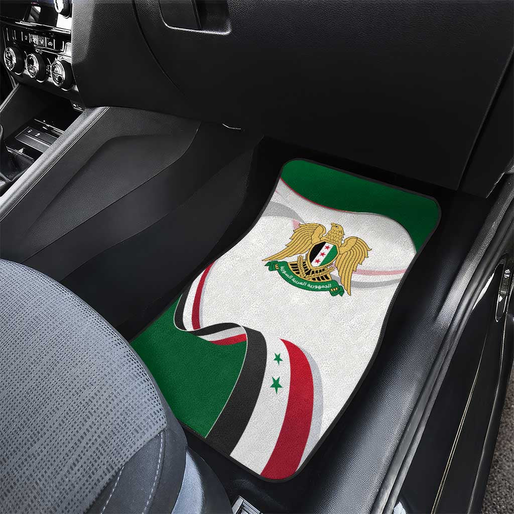 Syria Independence Day Car Mats with National Flag and Emblem