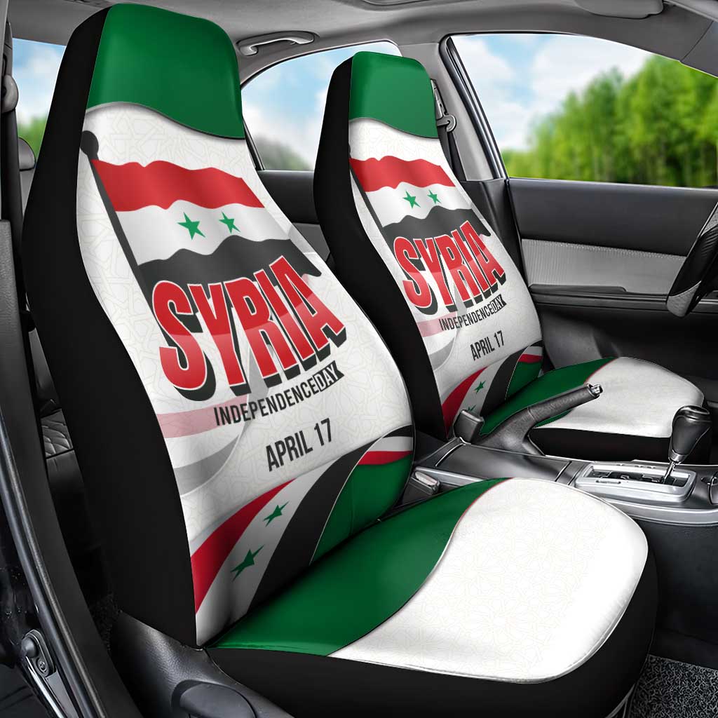 Syria Independence Day Car Seat Cover with National Flag and Emblem