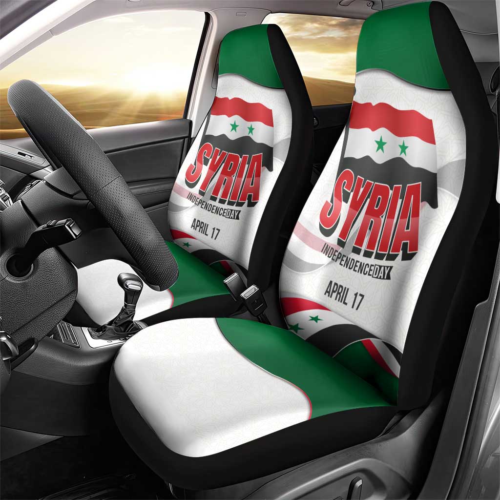 Syria Independence Day Car Seat Cover with National Flag and Emblem