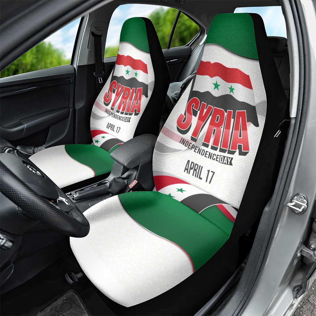 Syria Independence Day Car Seat Cover with National Flag and Emblem