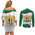 Syria Independence Day Couples Matching Off Shoulder Short Dress and Long Sleeve Button Shirt with National Flag and Emblem