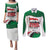 Syria Independence Day Couples Matching Puletasi and Long Sleeve Button Shirt with National Flag and Emblem