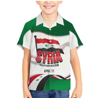 Syria Independence Day Family Matching Mermaid Dress and Hawaiian Shirt with National Flag and Emblem