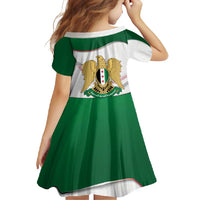 Syria Independence Day Family Matching Off Shoulder Maxi Dress and Hawaiian Shirt with National Flag and Emblem
