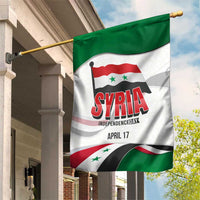 Syria Independence Day Garden Flag with National Flag and Emblem