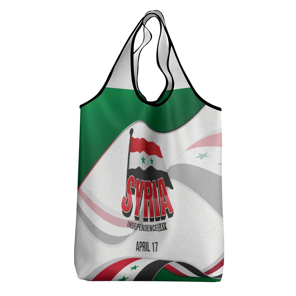 Syria Independence Day Grocery Bag with National Flag and Emblem