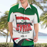 Syria Independence Day Hawaiian Shirt with National Flag and Emblem