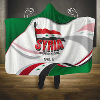 Syria Independence Day Hooded Blanket with National Flag and Emblem