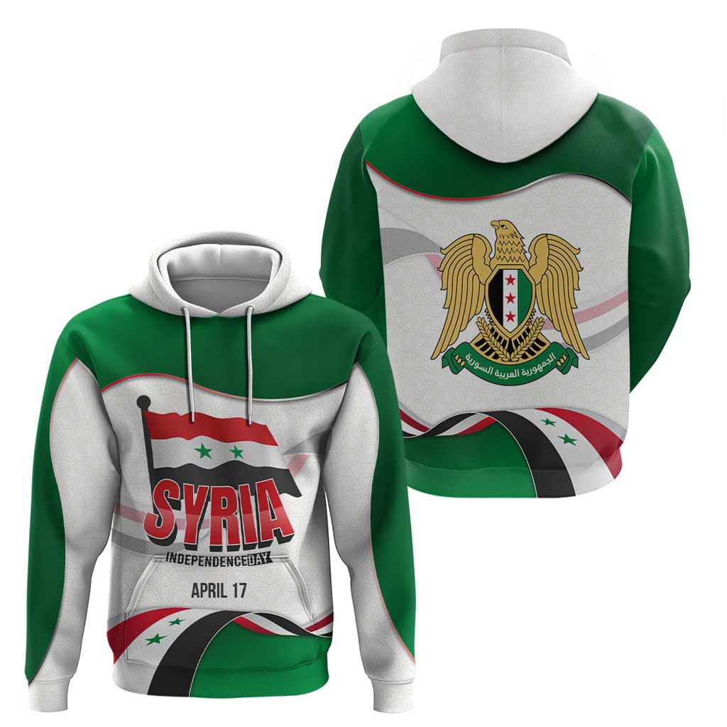 Syria Independence Day Hoodie with National Flag and Emblem
