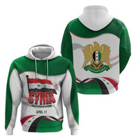 Syria Independence Day Hoodie with National Flag and Emblem