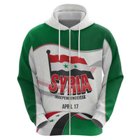 Syria Independence Day Hoodie with National Flag and Emblem
