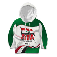 Syria Independence Day Kid Hoodie with National Flag and Emblem