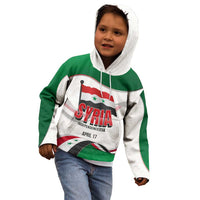 Syria Independence Day Kid Hoodie with National Flag and Emblem