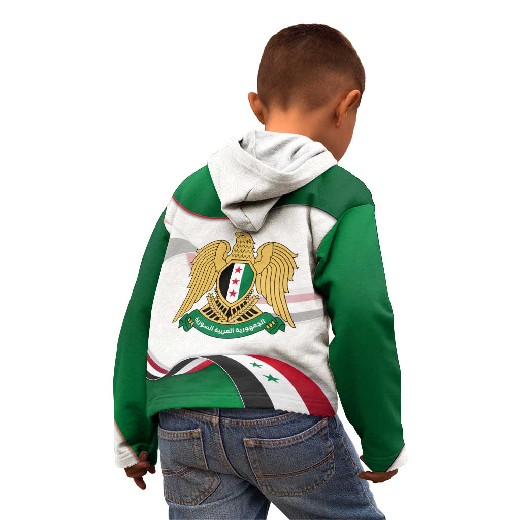 Syria Independence Day Kid Hoodie with National Flag and Emblem