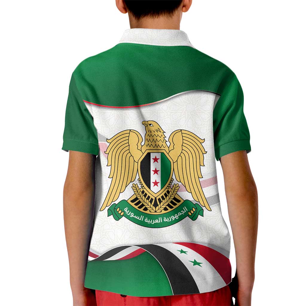 Syria Independence Day Kid Polo Shirt with National Flag and Emblem
