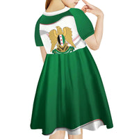 Syria Independence Day Kid Short Sleeve Dress with National Flag and Emblem