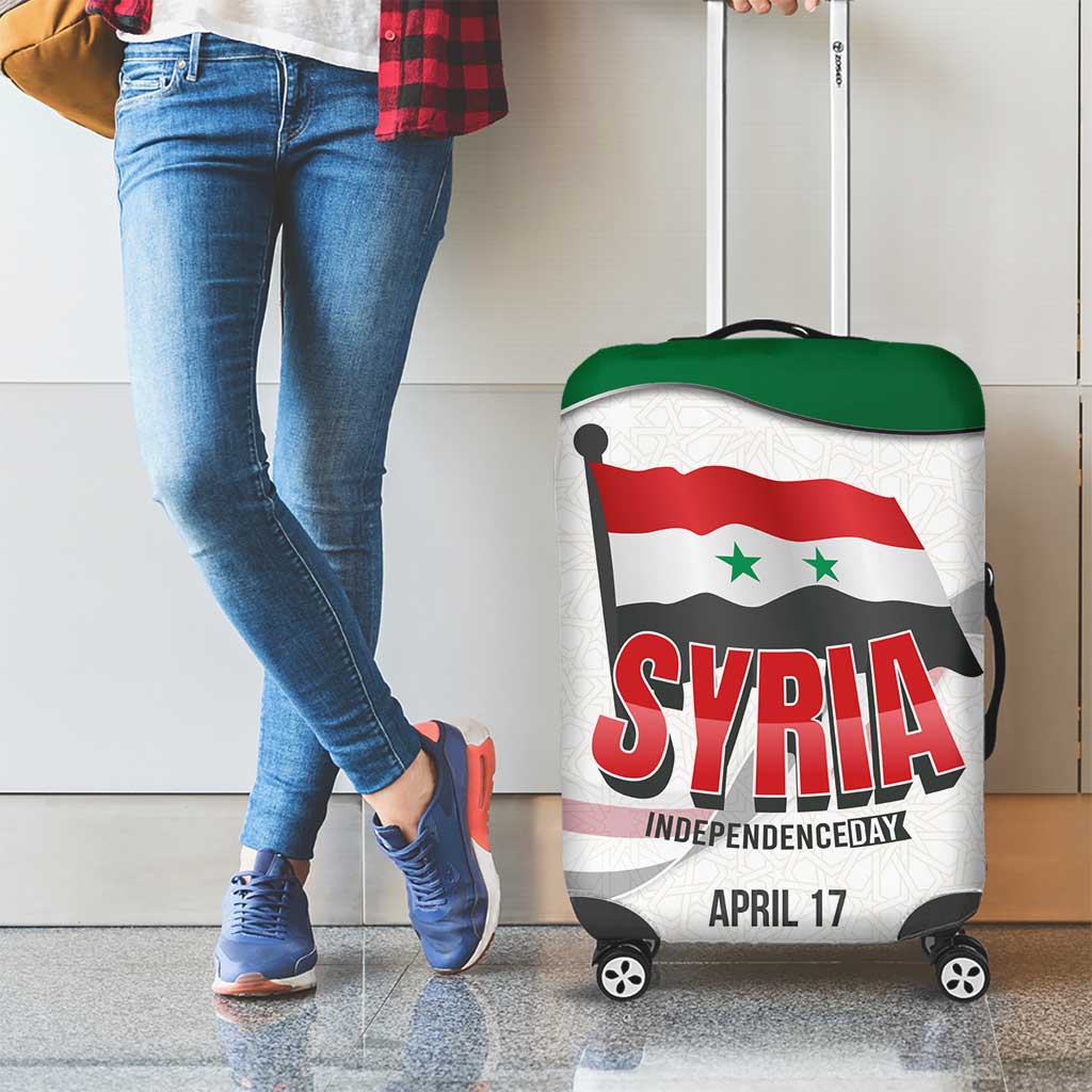 Syria Independence Day Luggage Cover with National Flag and Emblem