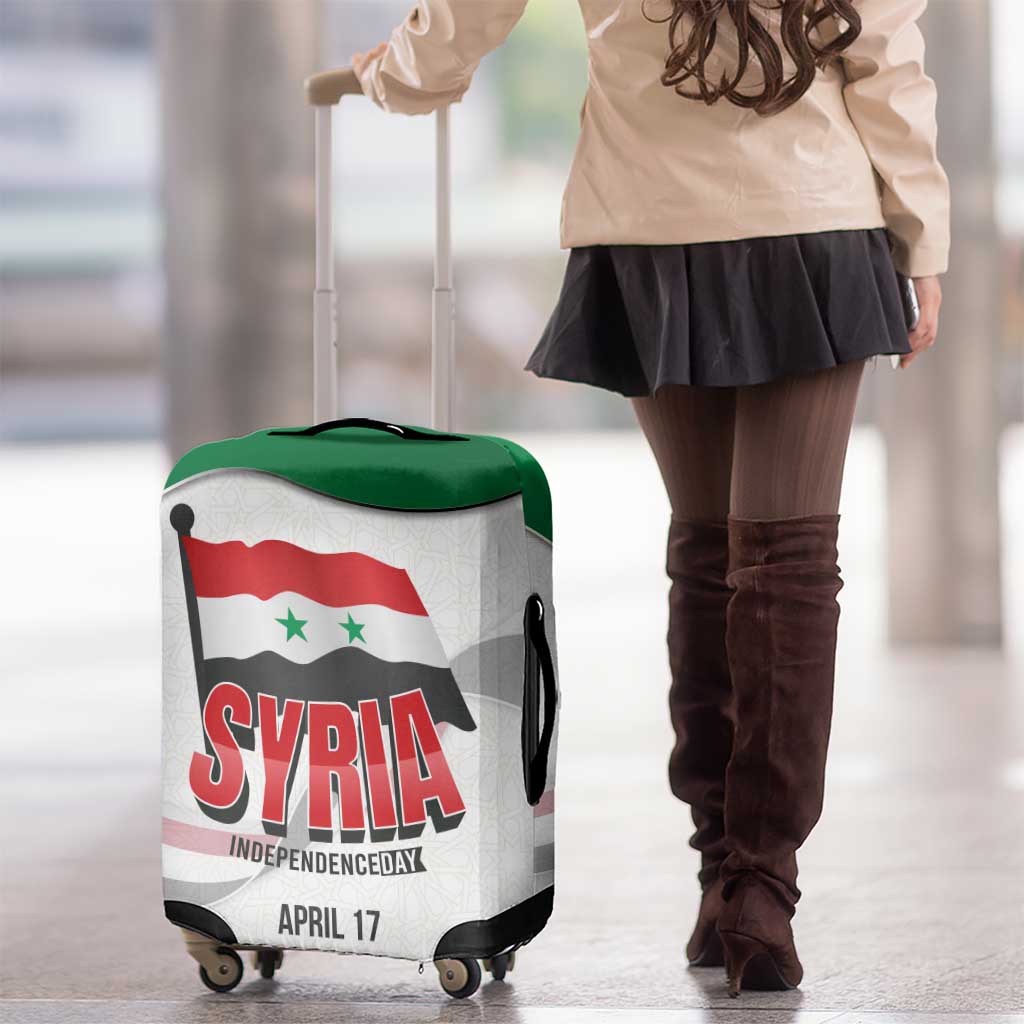 Syria Independence Day Luggage Cover with National Flag and Emblem