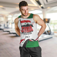 Syria Independence Day Men Tank Top with National Flag and Emblem