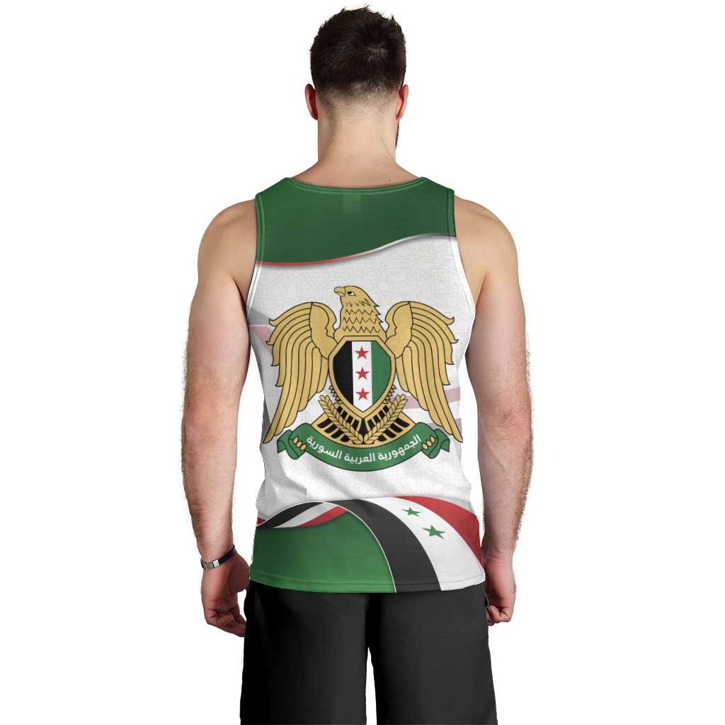 Syria Independence Day Men Tank Top with National Flag and Emblem