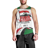 Syria Independence Day Men Tank Top with National Flag and Emblem