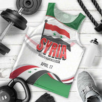 Syria Independence Day Men Tank Top with National Flag and Emblem
