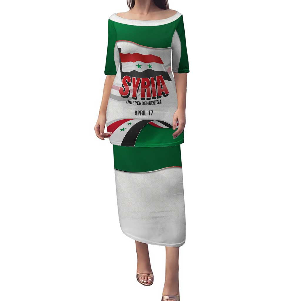 Syria Independence Day Puletasi with National Flag and Emblem