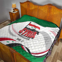Syria Independence Day Quilt with National Flag and Emblem
