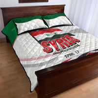 Syria Independence Day Quilt Bed Set with National Flag and Emblem