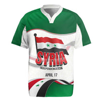 Syria Independence Day Rugby Jersey with National Flag and Emblem