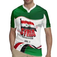 Syria Independence Day Rugby Jersey with National Flag and Emblem