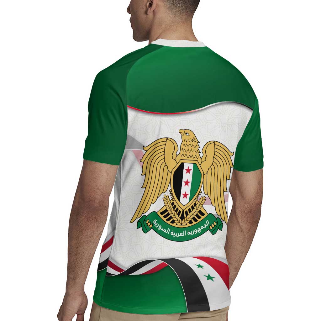 Syria Independence Day Rugby Jersey with National Flag and Emblem