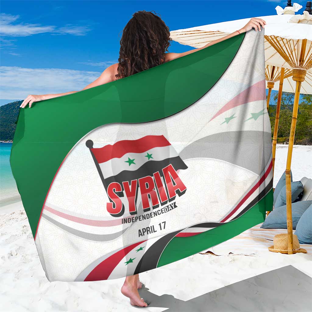 Syria Independence Day Sarong with National Flag and Emblem