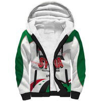 Syria Independence Day Sherpa Hoodie with National Flag and Emblem