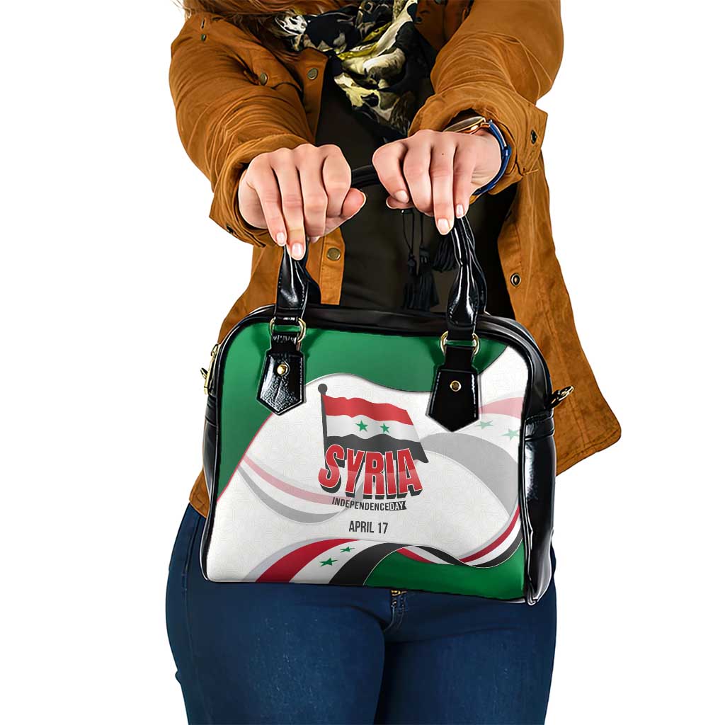 Syria Independence Day Shoulder Handbag with National Flag and Emblem