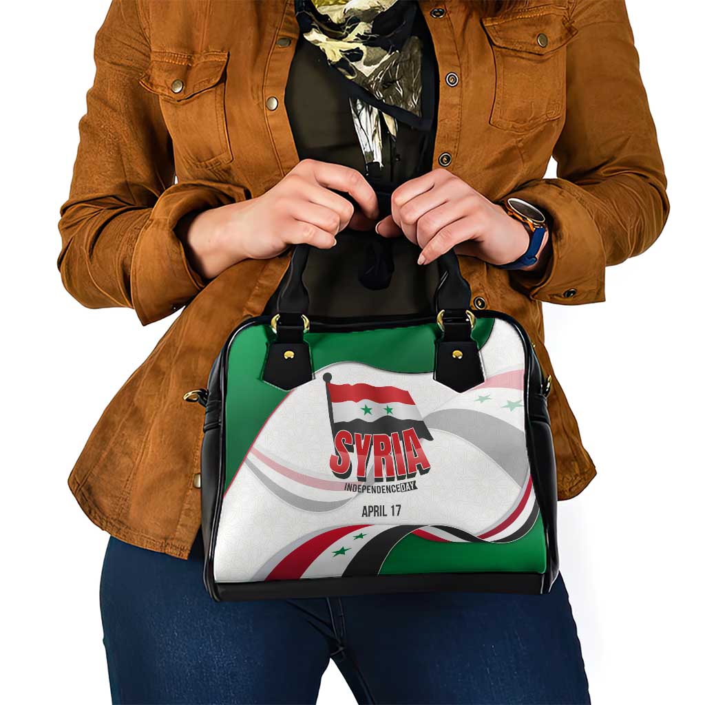 Syria Independence Day Shoulder Handbag with National Flag and Emblem