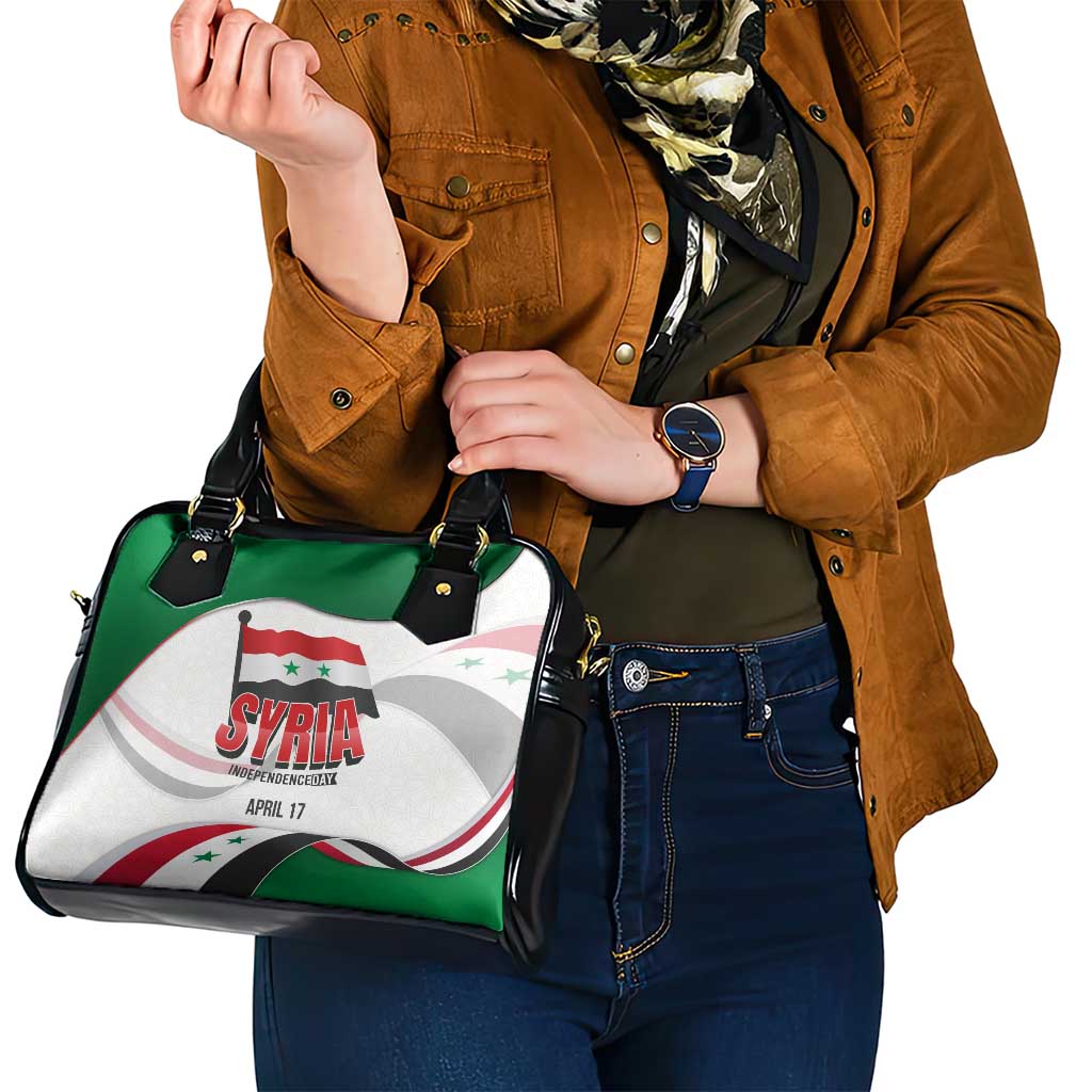 Syria Independence Day Shoulder Handbag with National Flag and Emblem
