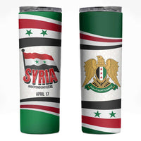 Syria Independence Day Skinny Tumbler with National Flag and Emblem