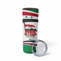Syria Independence Day Skinny Tumbler with National Flag and Emblem