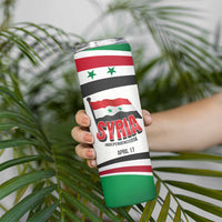 Syria Independence Day Skinny Tumbler with National Flag and Emblem