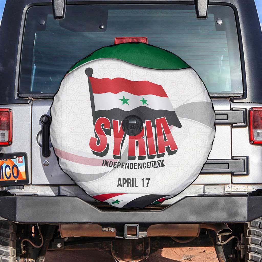 Syria Independence Day Spare Tire Cover with National Flag and Emblem