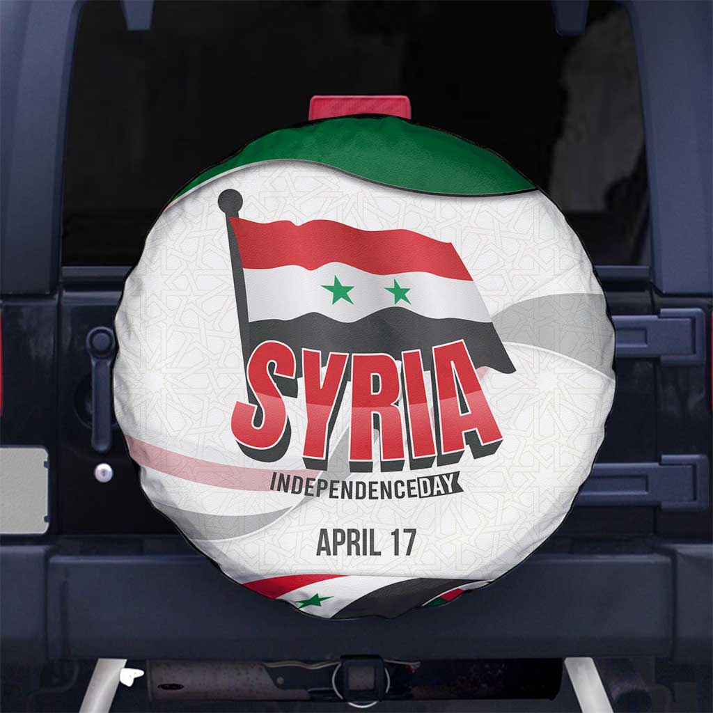Syria Independence Day Spare Tire Cover with National Flag and Emblem