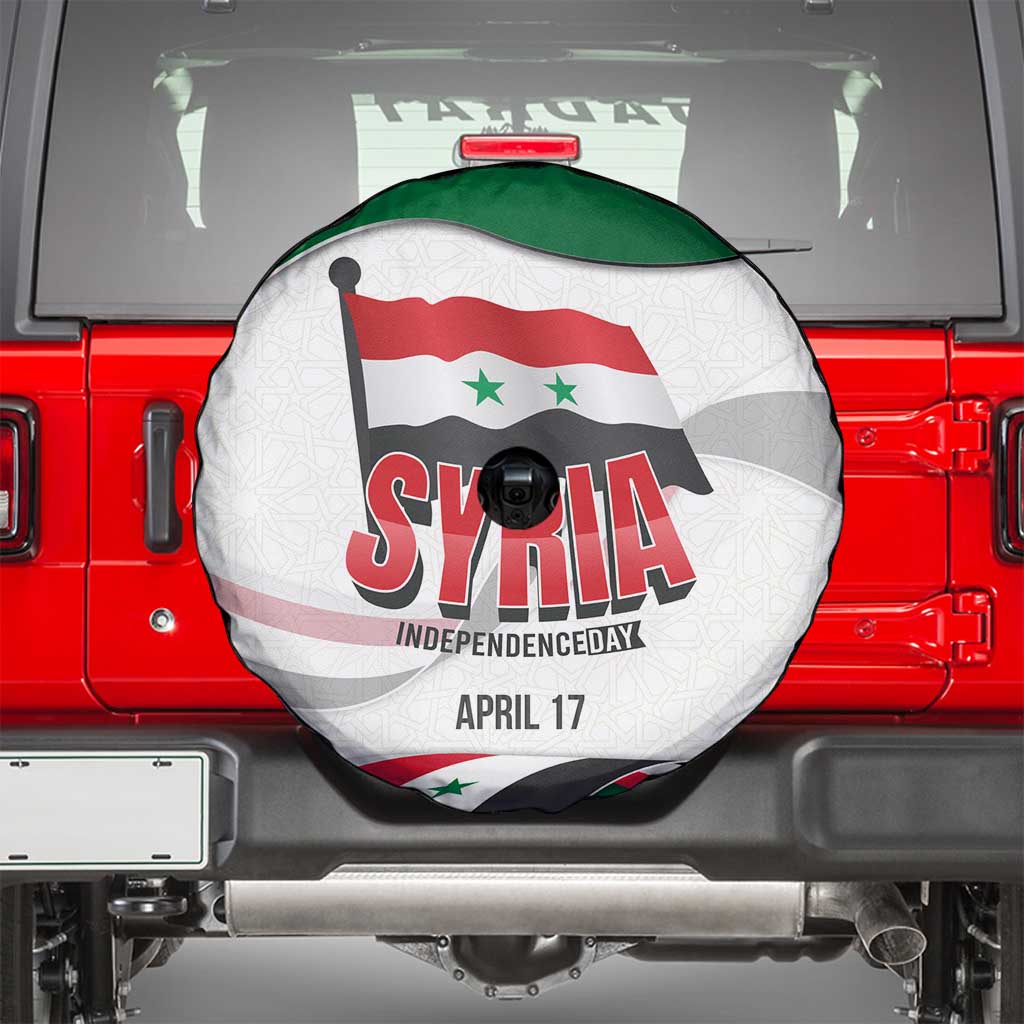 Syria Independence Day Spare Tire Cover with National Flag and Emblem