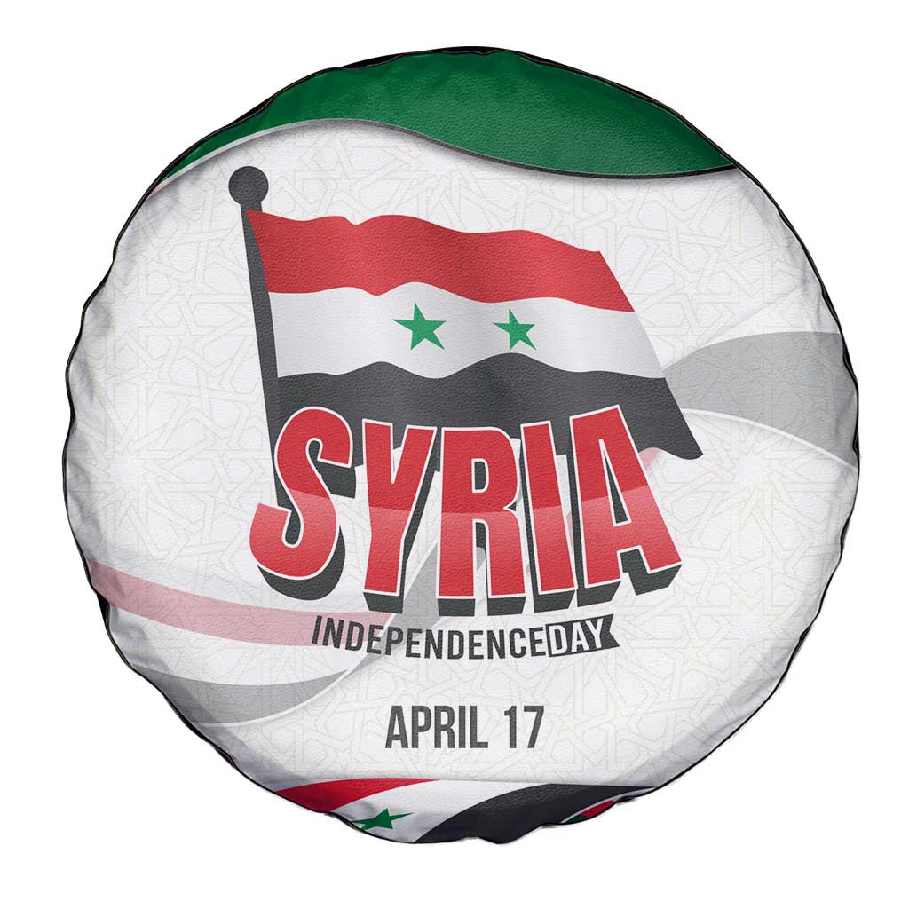 Syria Independence Day Spare Tire Cover with National Flag and Emblem