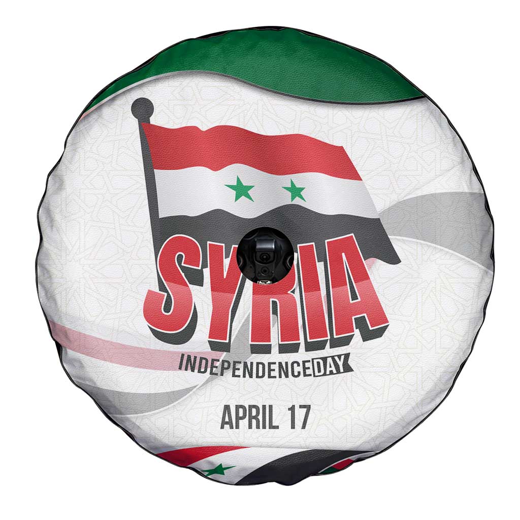 Syria Independence Day Spare Tire Cover with National Flag and Emblem