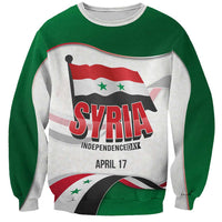 Syria Independence Day Sweatshirt with National Flag and Emblem