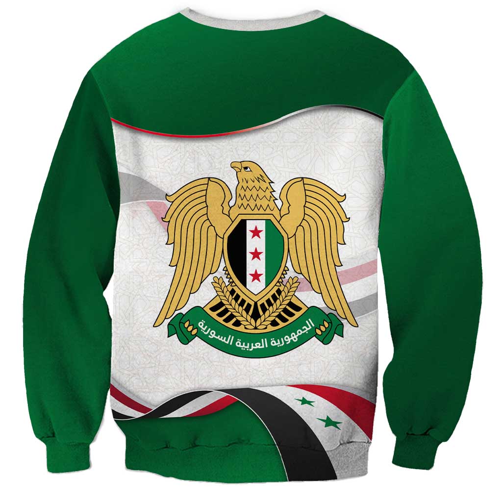 Syria Independence Day Sweatshirt with National Flag and Emblem