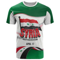 Syria Independence Day T Shirt with National Flag and Emblem