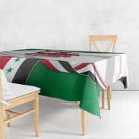 Syria Independence Day Tablecloth with National Flag and Emblem