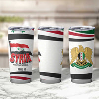 Syria Independence Day Tumbler Cup with National Flag and Emblem